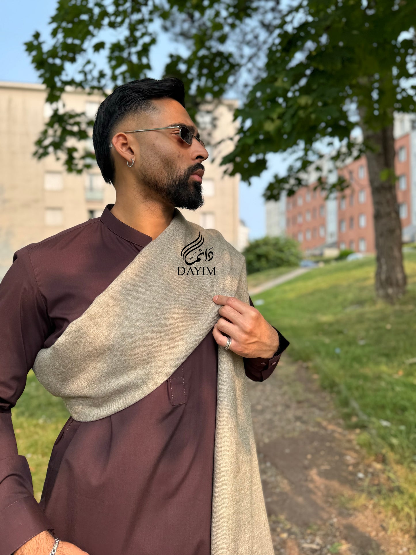 SAHIL - Kurta Trouser Bordeau / Maronné