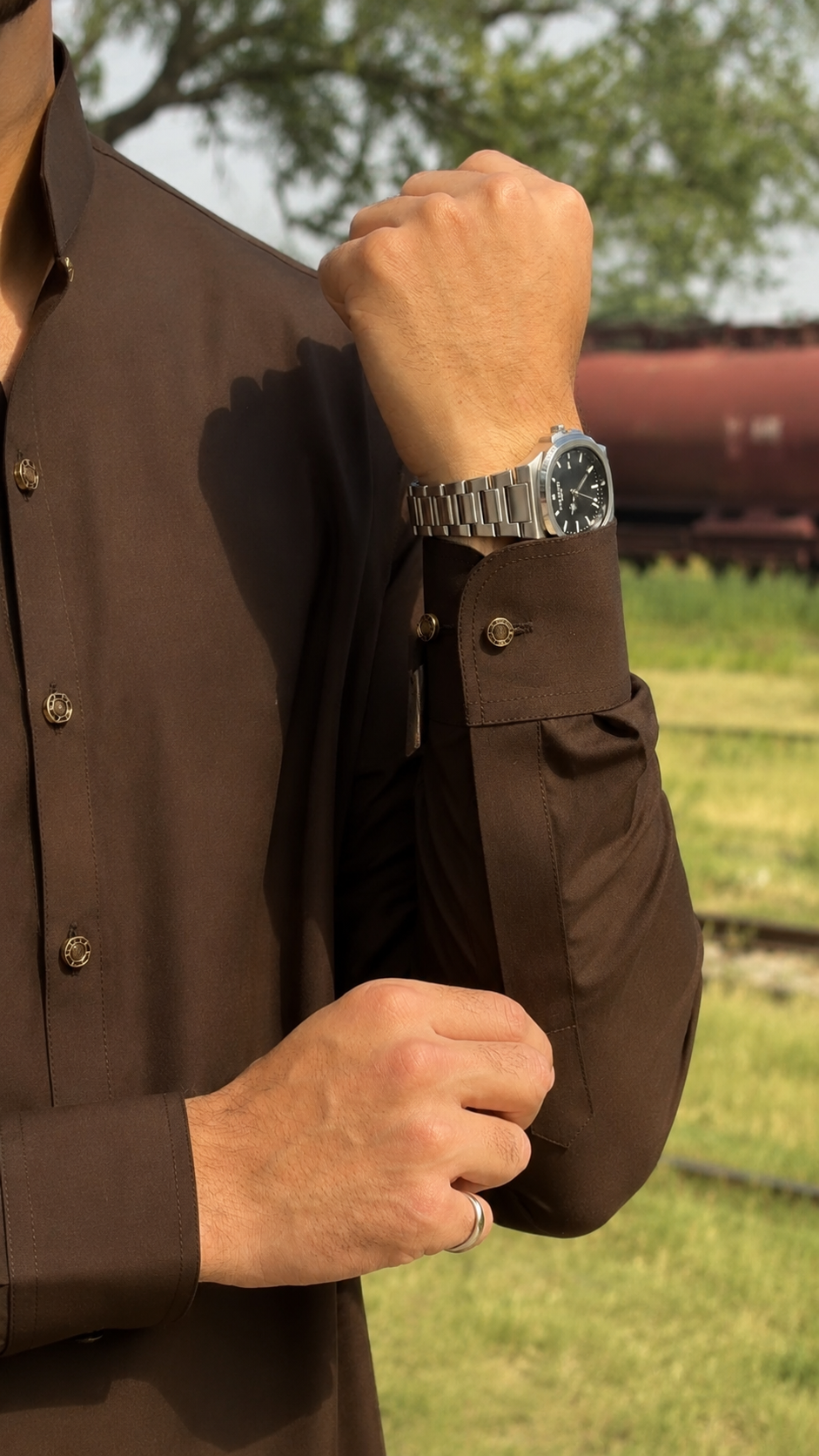 SAIF - Kurta Trouser marron