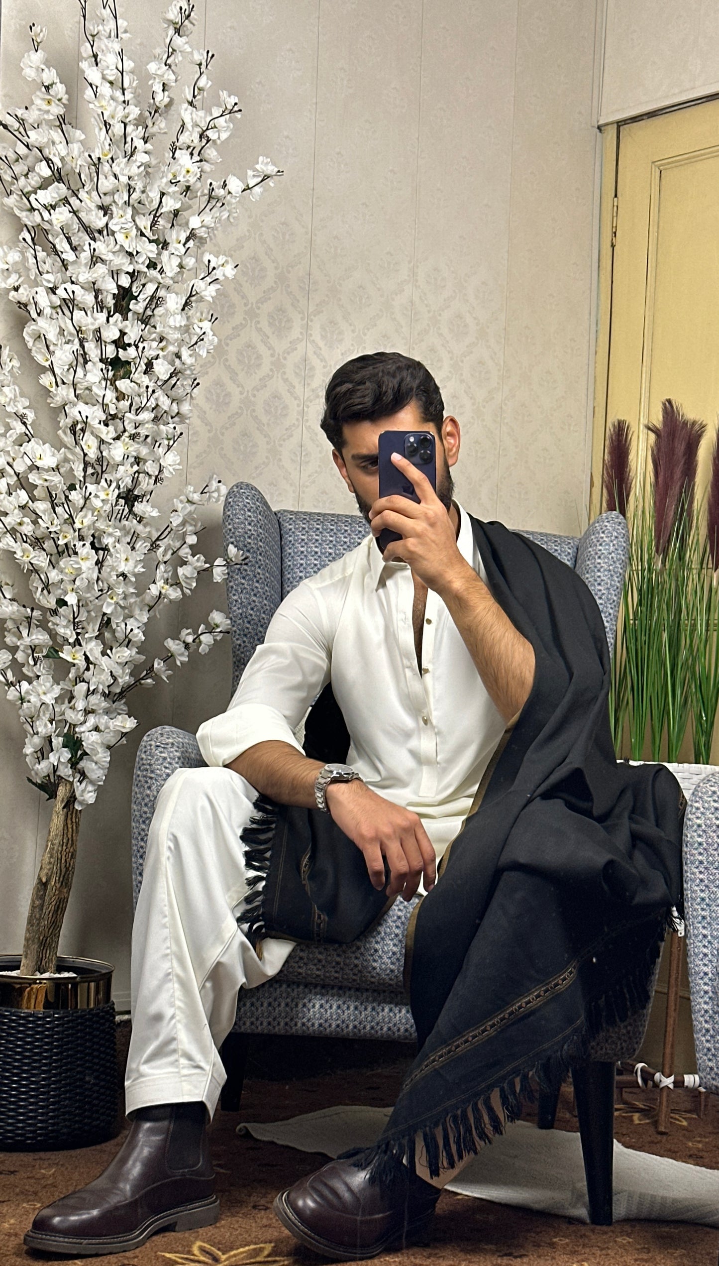 SOHAIL- Boski - cream - Shalwar kameez