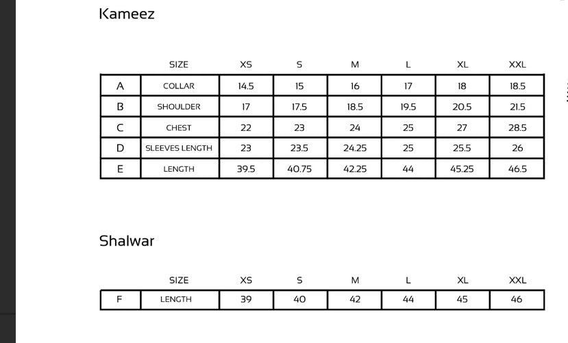 Camel foncé - Shalwar kameez