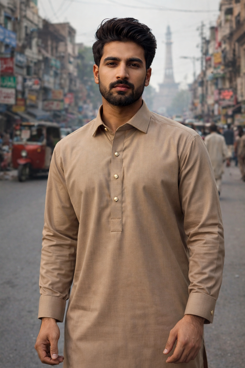 Camel foncé - Shalwar kameez