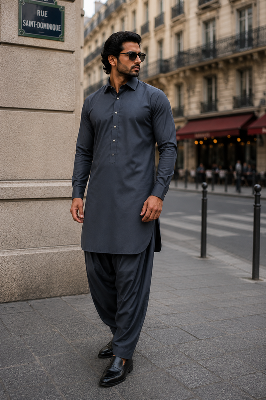 SUIT UMAR Gris bleu marine