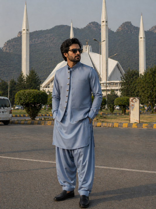 NEW - Shalwar kameez - Blue shade